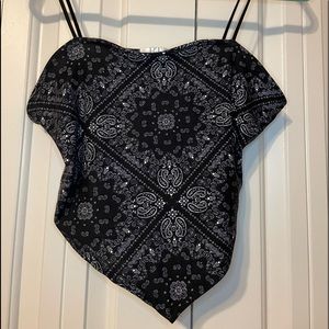 SOLD- Bandanna crop top